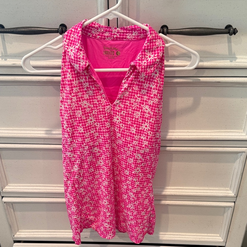 Lilly Pulitzer Pink Sleeveless polo